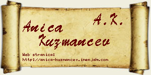 Anica Kuzmančev vizit kartica